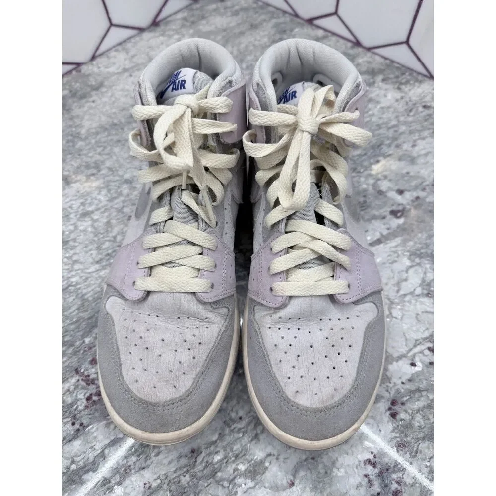 Nike Women's Air Jordan 1 Zoom CMFT Light Smoke Grey and Barely Grape Size 6.5